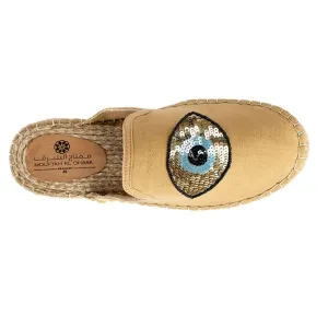 EVIL EYE BEIGE MULE