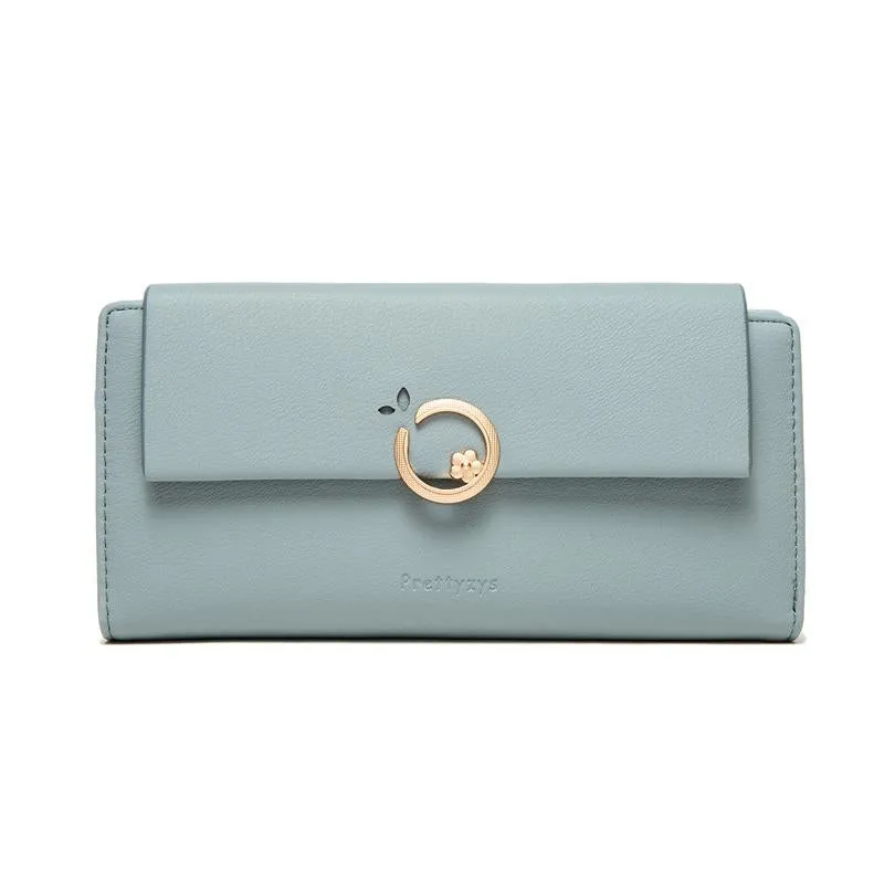 Extended Flower Buckle Flip Cover Wallet