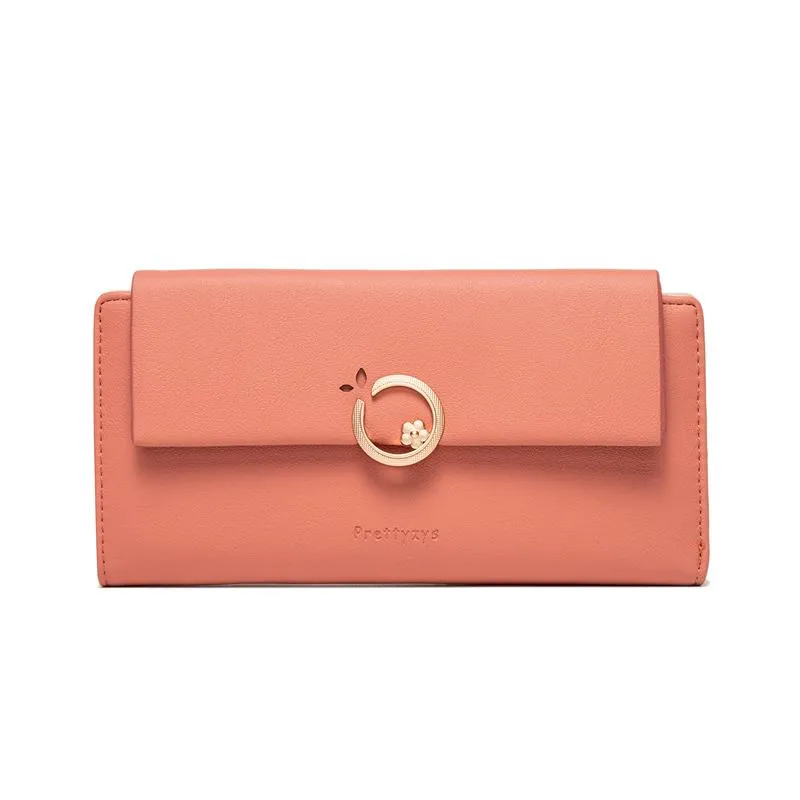 Extended Flower Buckle Flip Cover Wallet