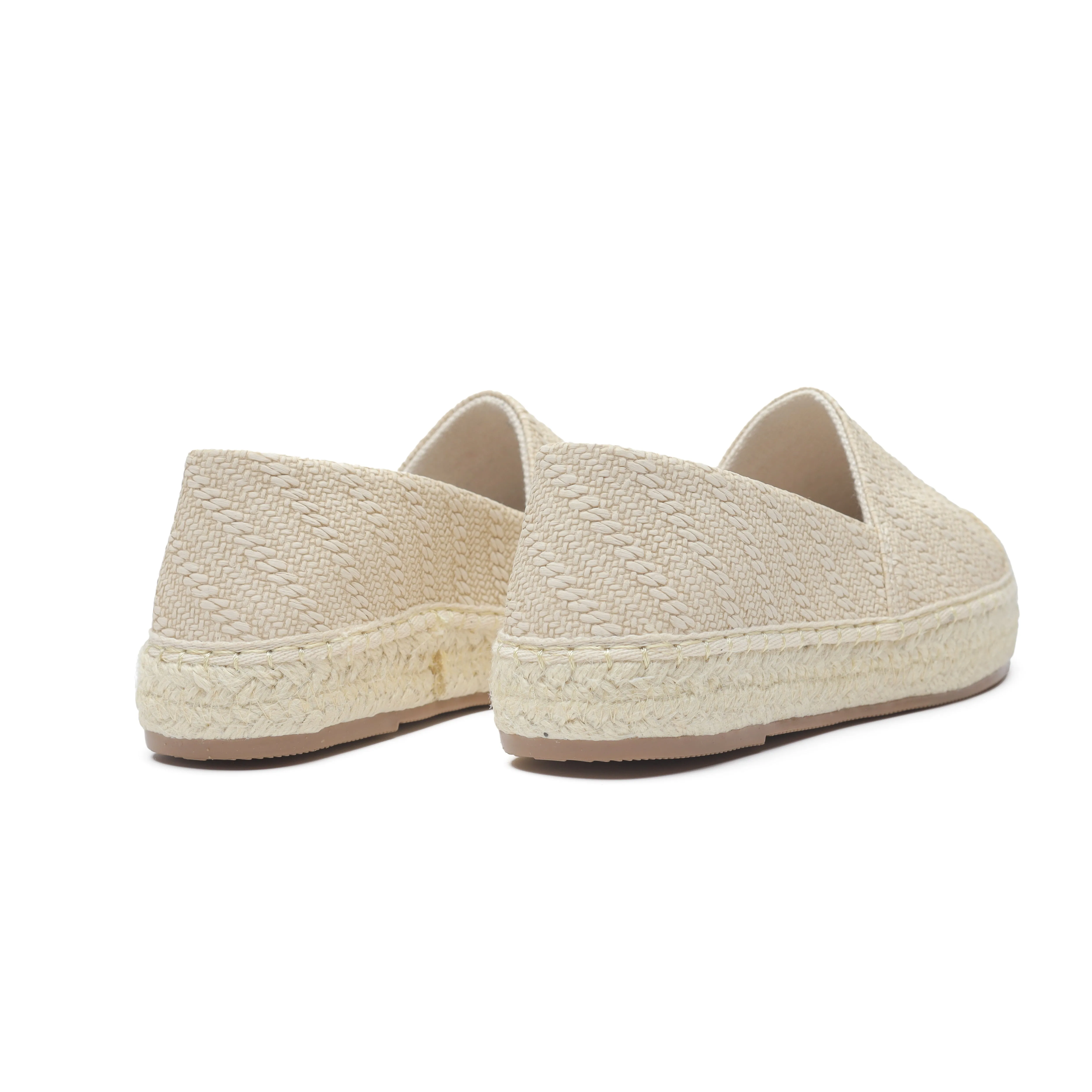 Fabric Patter Espadrilles - Nude Color