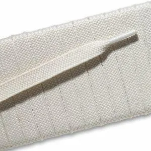 Fashion Athletic Flat Laces Custom Length with Tip - Vanilla Cream (1 Pair Pack) Shoelaces