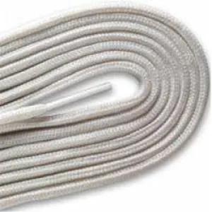 Fashion Thin Round Dress 1/8" Laces Custom Length with Tip - White (1 Pair Pack) Shoelaces