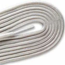 Fashion Thin Round Dress 1/8" Laces Custom Length with Tip - White (1 Pair Pack) Shoelaces
