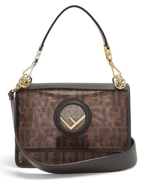 Fendi Kan I Mesh F Logo Zucca Bag