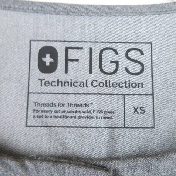 Figs Gray Scrub Jacket Tangier Medical Coat Size XS Crisp Poly Rayon Blend