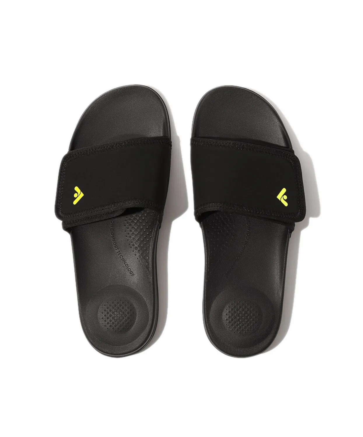 FitFlop iQushion Mens Adjustable Water-Resistant Slides Black