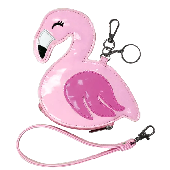 Flamingo Coin Purse and Key Chain