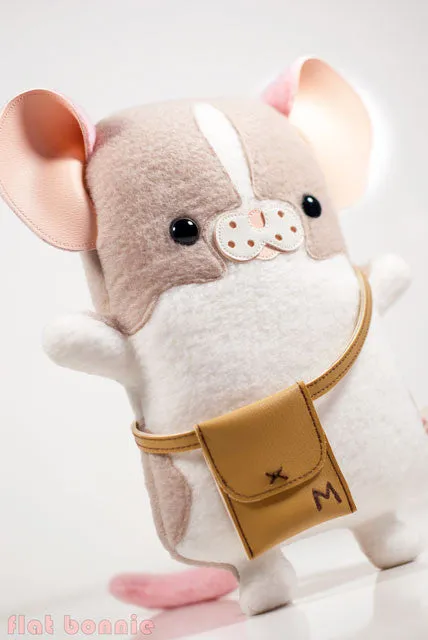 Flat Bonnie x Marty Mouse - Limited Edition "Travel Marty" - Mouse/ Rat stuffed animal plush