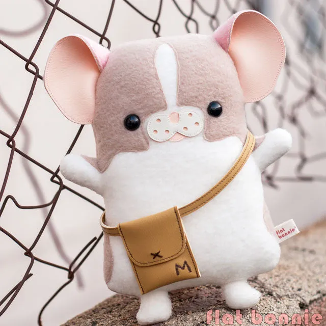 Flat Bonnie x Marty Mouse - Limited Edition "Travel Marty" - Mouse/ Rat stuffed animal plush