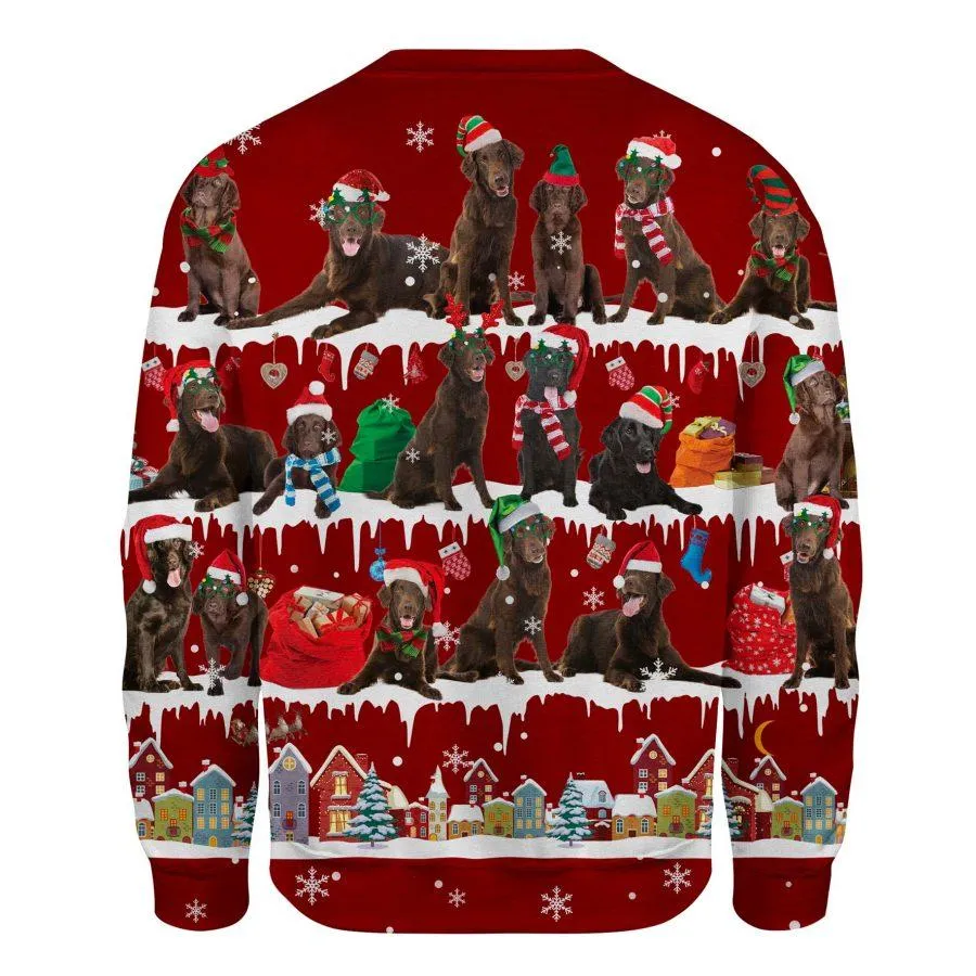 Flat Coated Retriever - Snow Christmas - Premium Sweatshirt