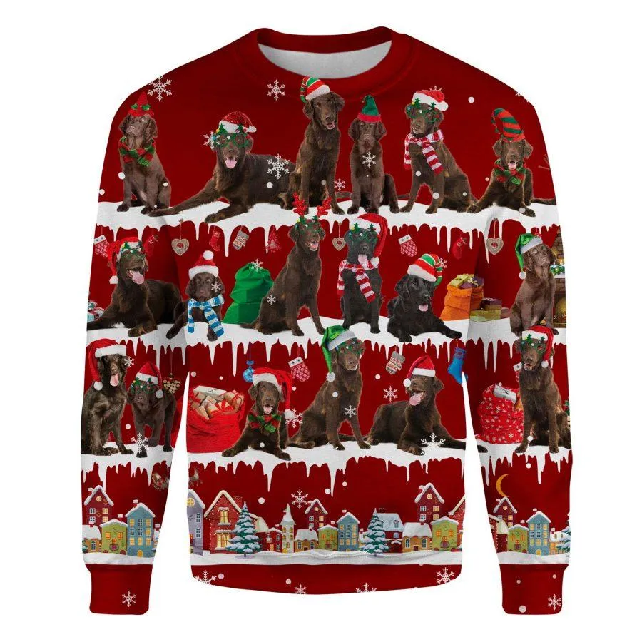 Flat Coated Retriever - Snow Christmas - Premium Sweatshirt