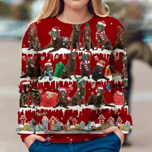 Flat Coated Retriever - Snow Christmas - Premium Sweatshirt