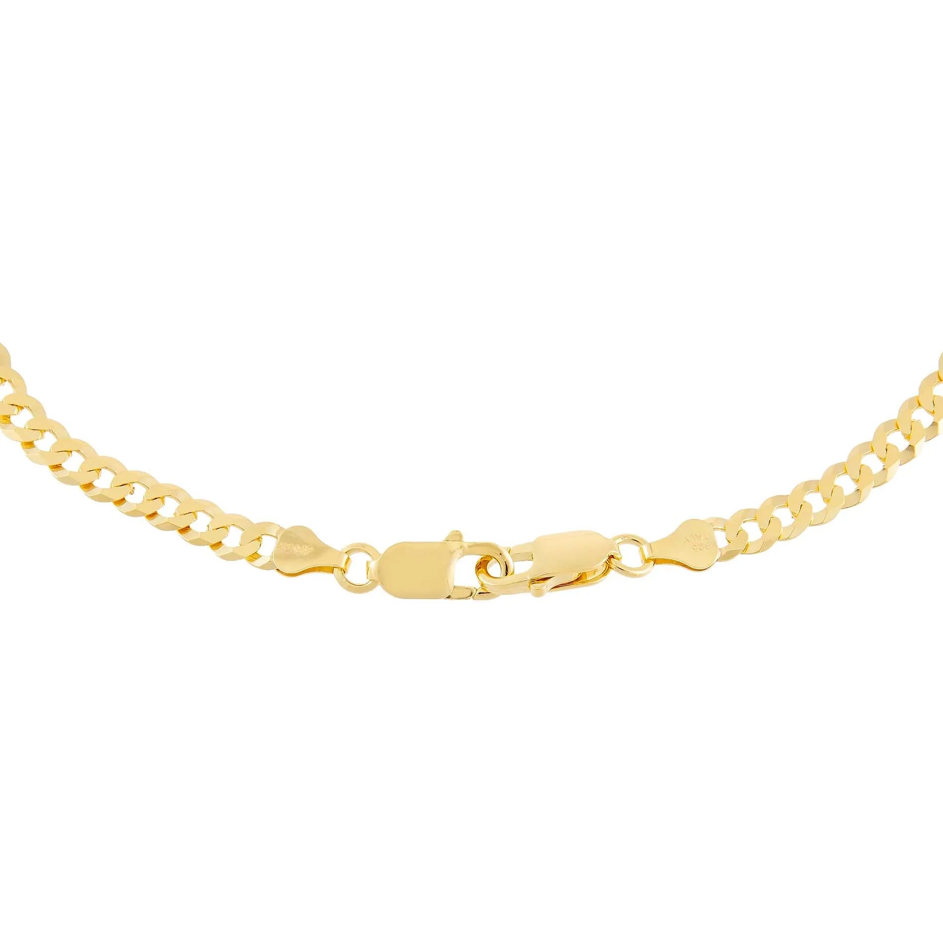 Flat Cuban Curve Chain Necklace