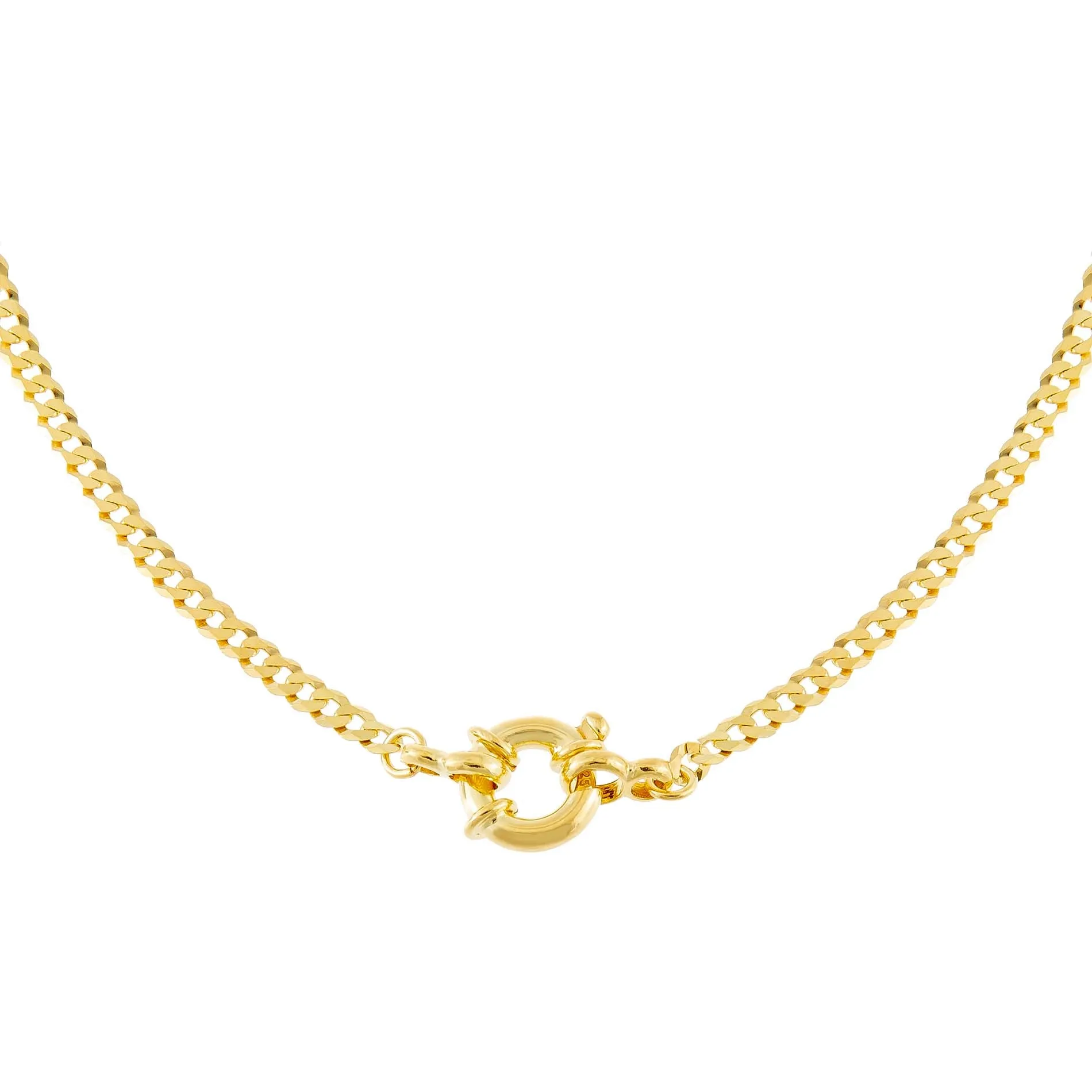 Flat Cuban Toggle Chain Necklace