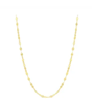 Flat Mirror Oval Chain Necklace