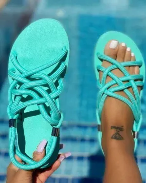 Flat Shoes Hemp Rope Sandals