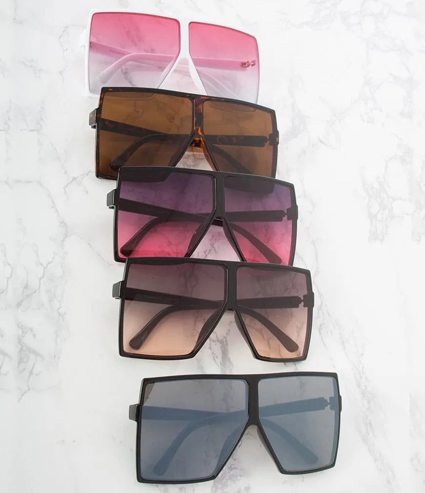 Flat Top Aviators (Pack of 12) Womens Wholesale Sunglasses - P8292SD/MC-12