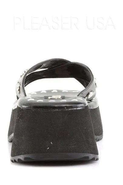 FLIP-05 Sandal | Black Faux Leather