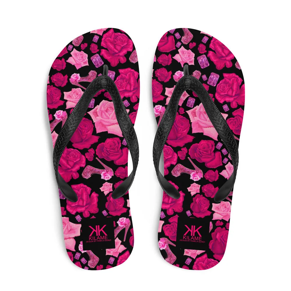 Flip-Flops 'Pink crystals shoes'