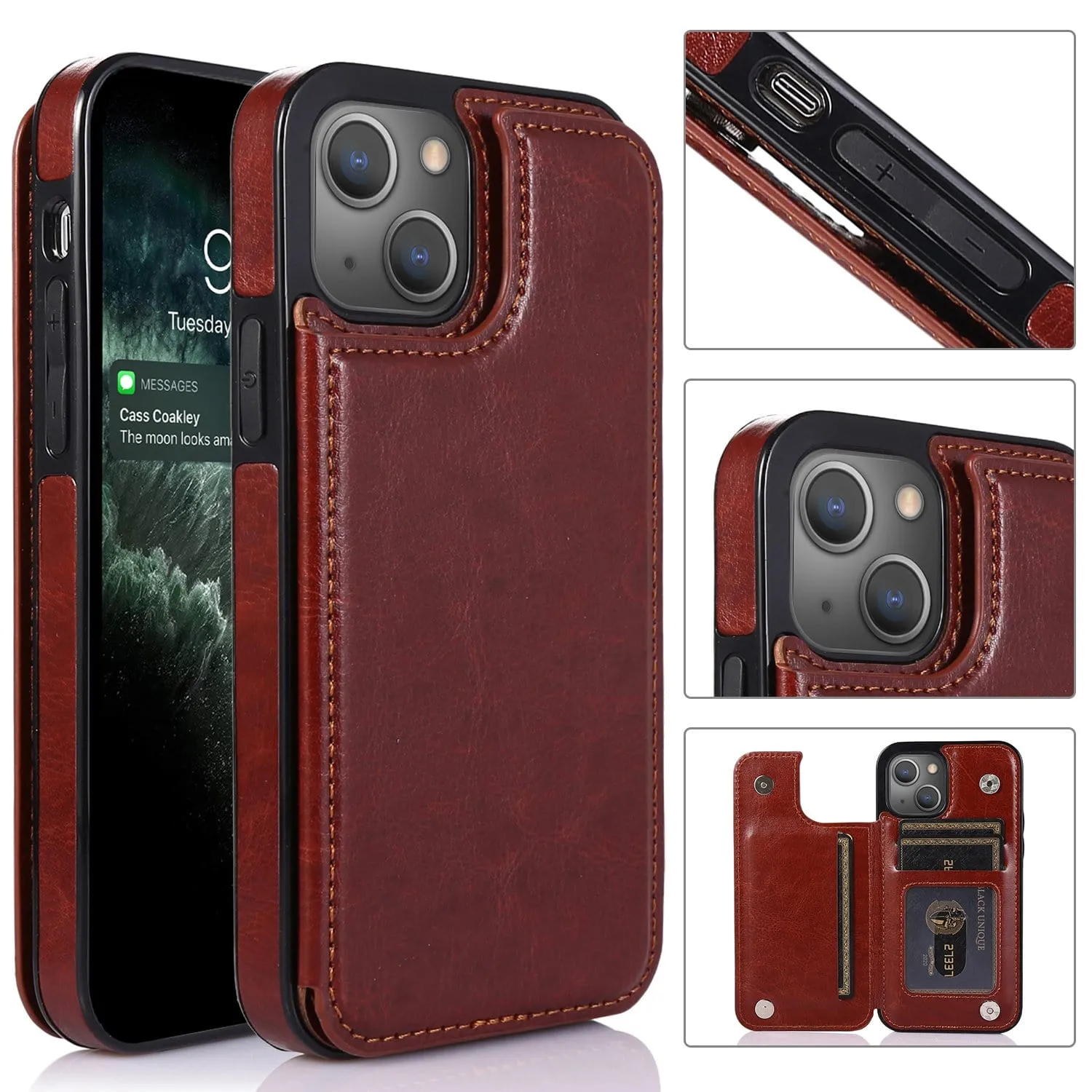 Flip Leather Phone Wallet Case