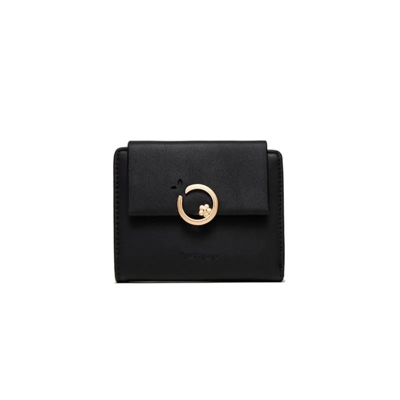Flower Buckle Flip Cover Wallet