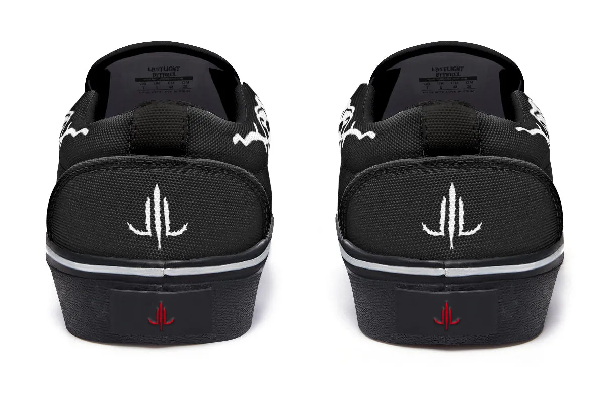 Flower Ghost Slip On Shoes