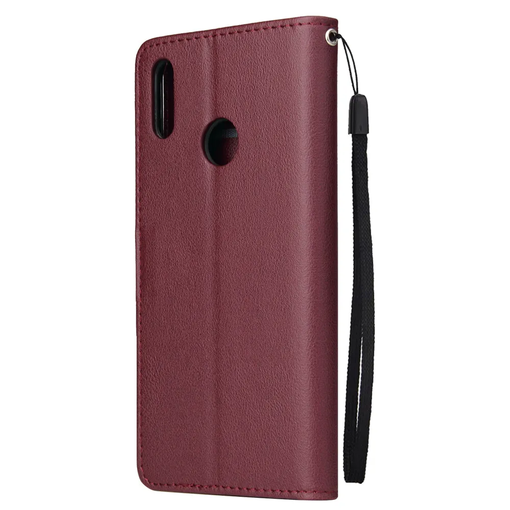 For HUAWEI Enjoy 9/ Y7 2019 /Y7 PRO 2019/Y7 PRIME 2019 Flip-type Leather Protective Phone Case with 3 Card Position Buckle Design Phone Cover  Gold