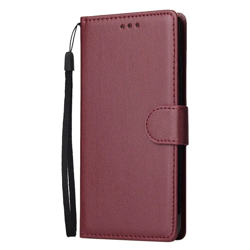 For HUAWEI P30 lite/nova 4E Flip-type Leather Protective Phone Case with 3 Card Position Buckle Design Phone Cover  blue