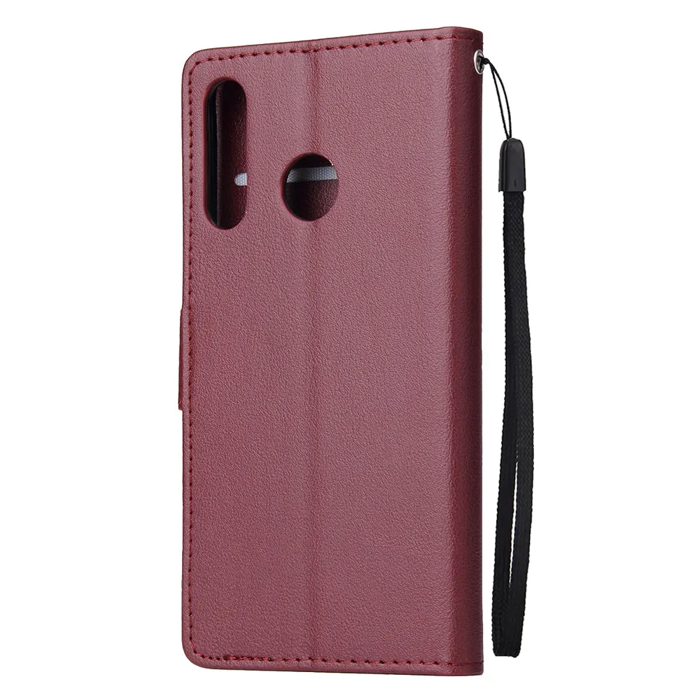 For HUAWEI P30 lite/nova 4E Flip-type Leather Protective Phone Case with 3 Card Position Buckle Design Phone Cover  blue