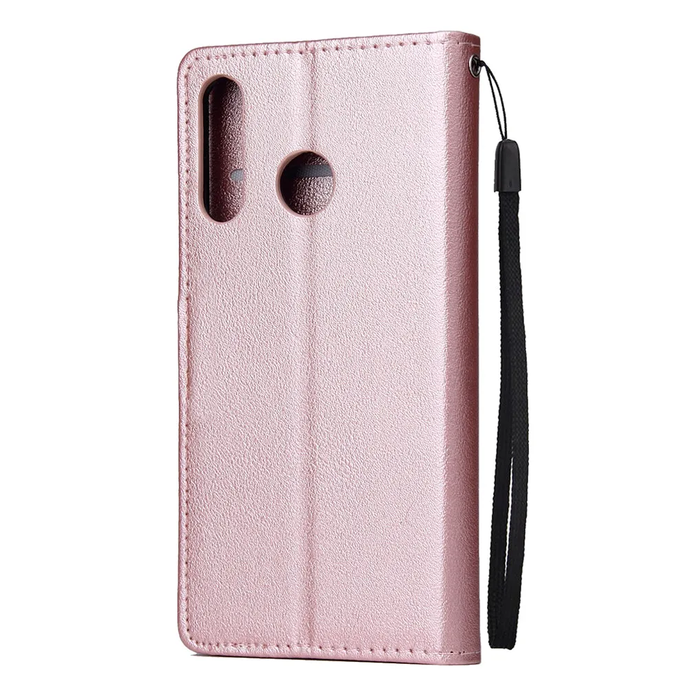 For HUAWEI P30 lite/nova 4E Flip-type Leather Protective Phone Case with 3 Card Position Buckle Design Phone Cover  blue