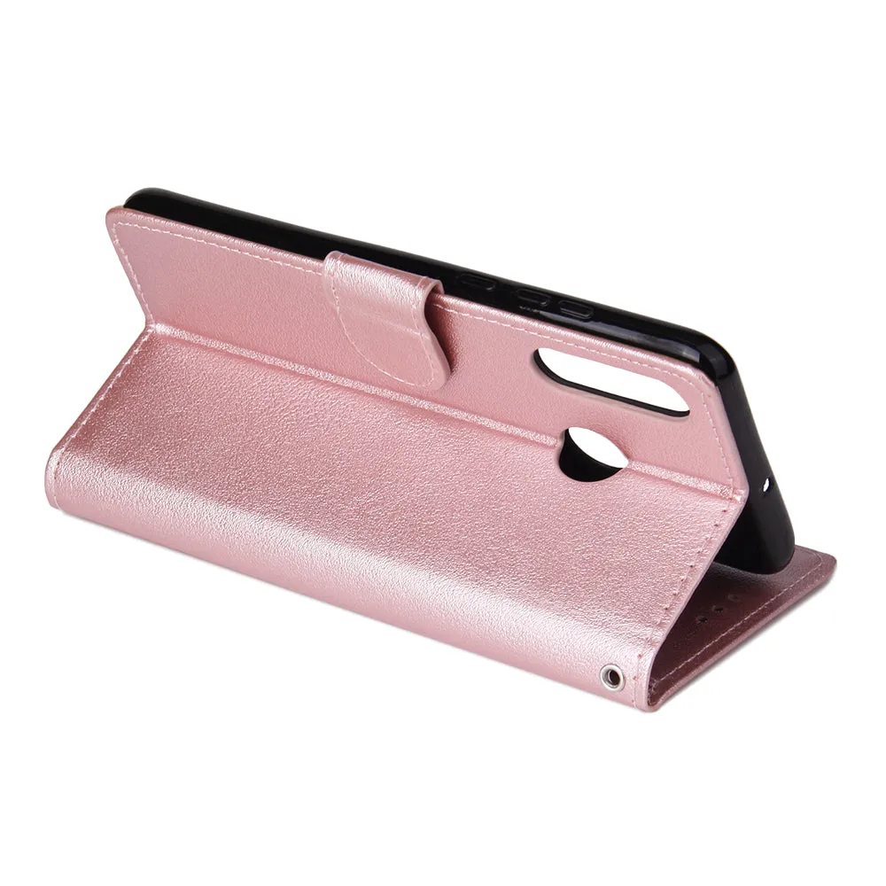 For HUAWEI P30 lite/nova 4E Flip-type Leather Protective Phone Case with 3 Card Position Buckle Design Phone Cover  blue