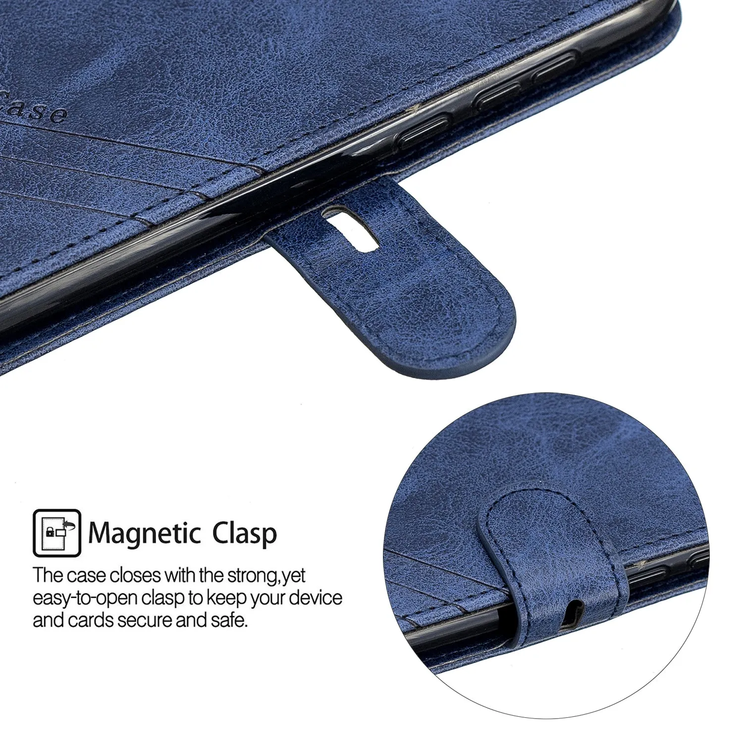 For HUAWEI Y5 2019 Denim Pattern Solid Color Flip Wallet PU Leather Protective Phone Case with Buckle & Bracket yellow