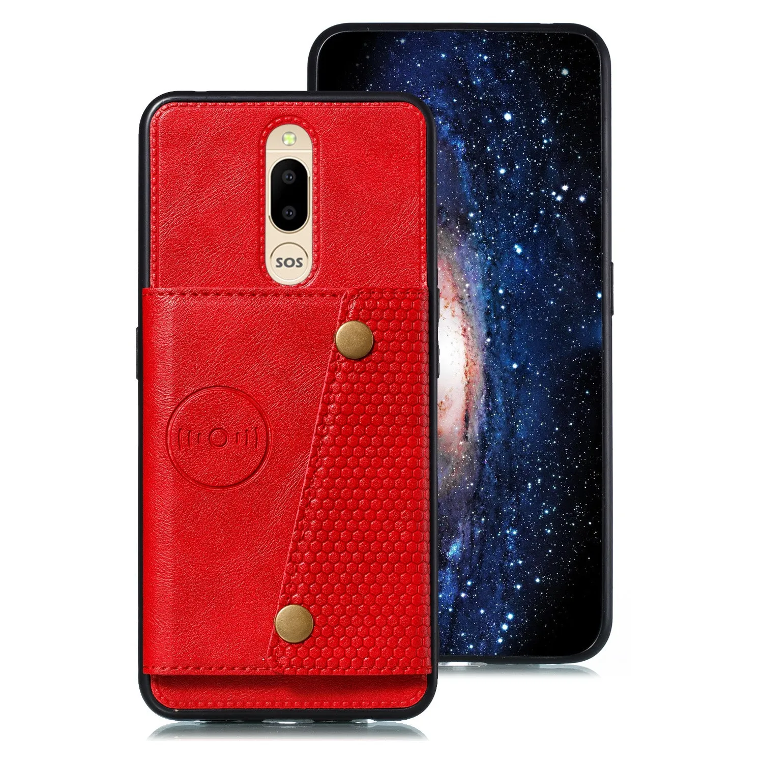 For OPPO F11 PU Leather Flip Stand Shockproof Cell Phone Cover Double Buckle Anti-dust Case With Card Slots Pocket gray
