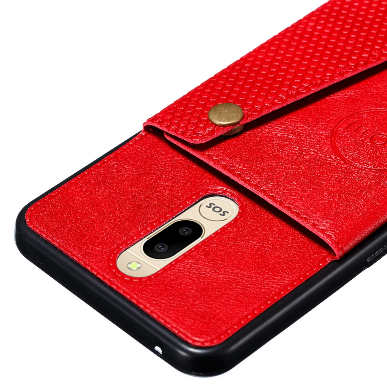 For OPPO F11 PU Leather Flip Stand Shockproof Cell Phone Cover Double Buckle Anti-dust Case With Card Slots Pocket gray