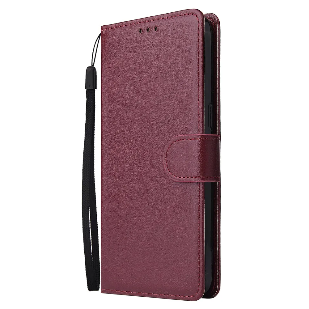 For OPPO Realme 3 pro Flip-type Leather Protective Phone Case with 3 Card Position Buckle Design Phone Cover  Gold