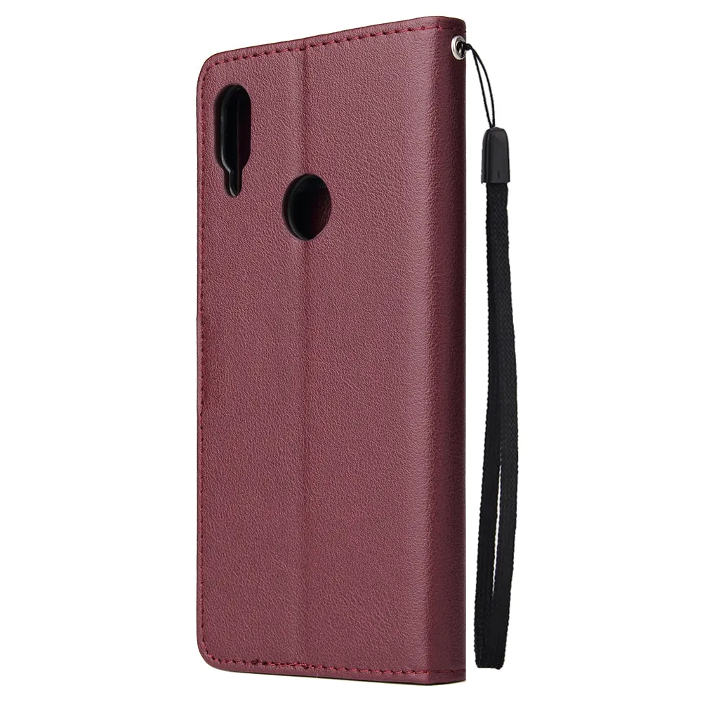 For Redmi note 7/Redmi note 7pro Flip-type Leather Protective Phone Case with 3 Card Position Buckle Design Phone Cover  Gold