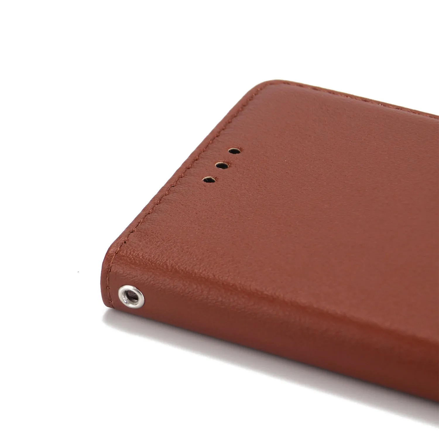 For Samsung A6 PLUS 2018 Flip-type Leather Protective Phone Case with 3 Card Position wine red