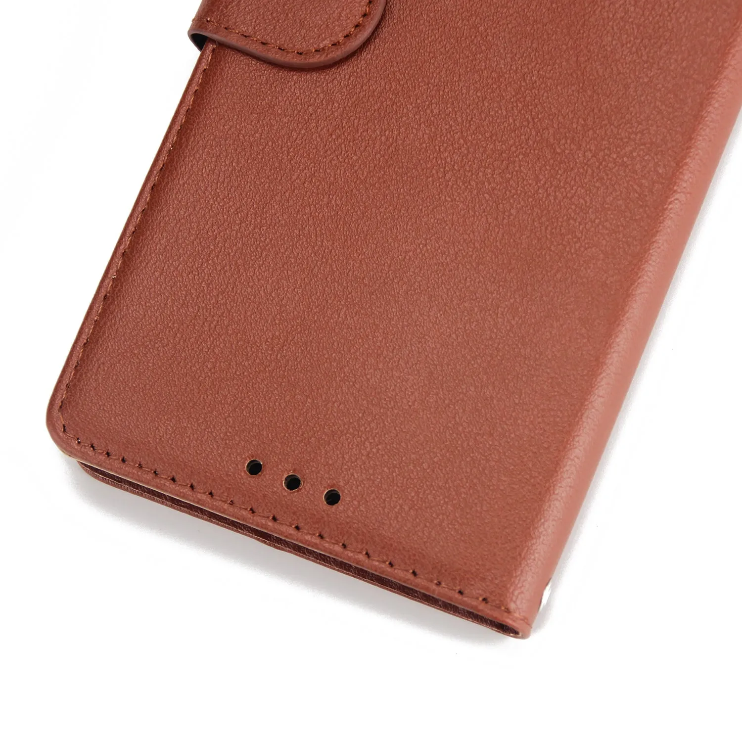 For Samsung A6 PLUS 2018 Flip-type Leather Protective Phone Case with 3 Card Position wine red