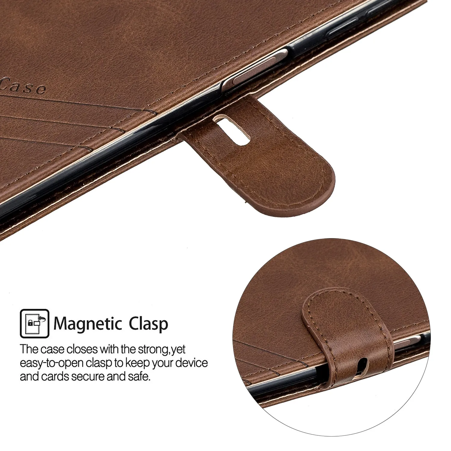 For Samsung A7 2018 Denim Pattern Solid Color Flip Wallet PU Leather Protective Phone Case with Buckle & Bracket black