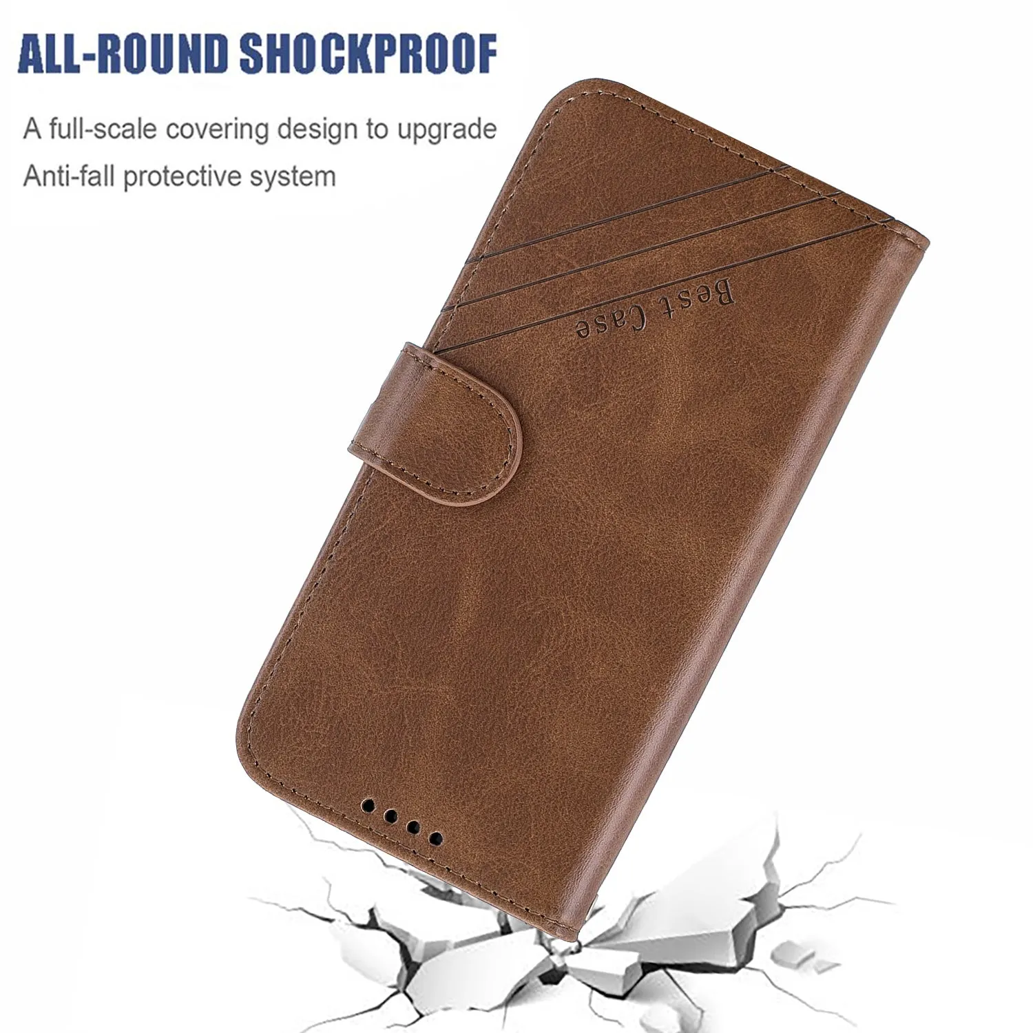 For Samsung A7 2018 Denim Pattern Solid Color Flip Wallet PU Leather Protective Phone Case with Buckle & Bracket black