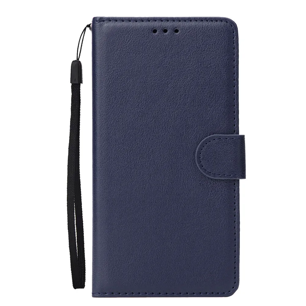 For Xiaomi Pocophone F1 Flip-type Leather Protective Phone Case with 3 Card Position Buckle Design Phone Cover  blue