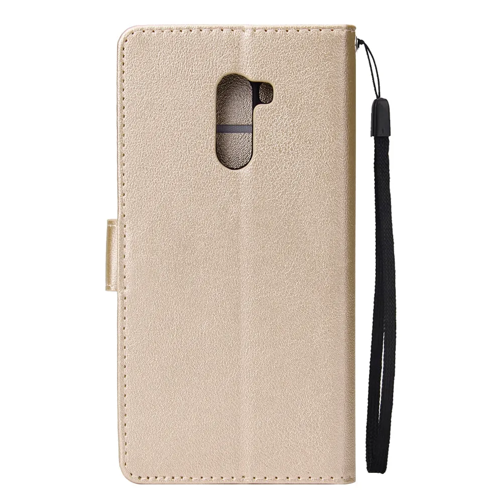 For Xiaomi Pocophone F1 Flip-type Leather Protective Phone Case with 3 Card Position Buckle Design Phone Cover  Gold