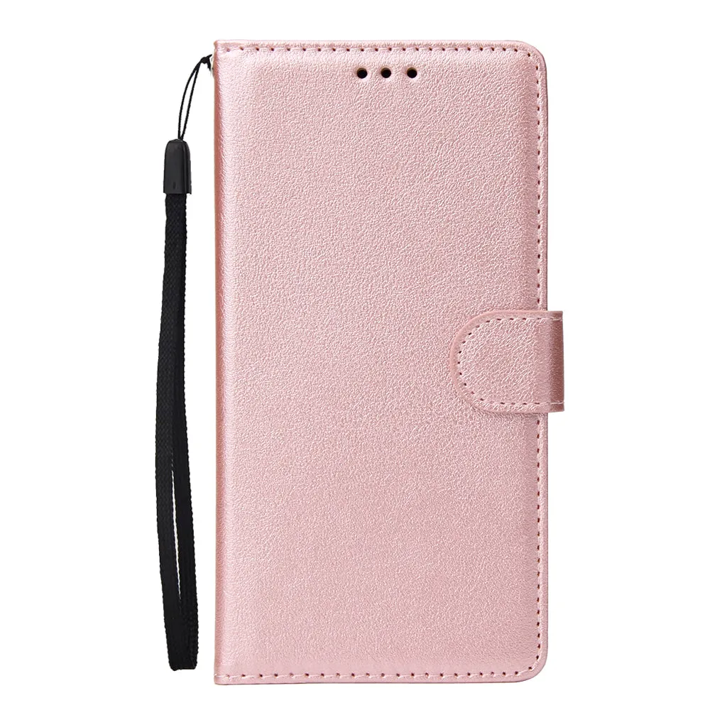 For Xiaomi Pocophone F1 Flip-type Leather Protective Phone Case with 3 Card Position Buckle Design Phone Cover  Rose gold