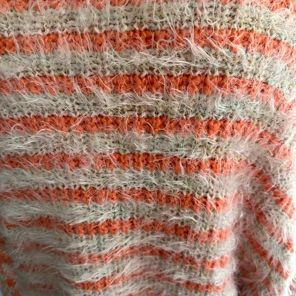 Free People Phoebe Pullover Strawberry orange Creme Size M