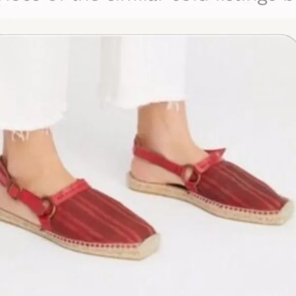 Free People Red Cabo Espadrilles Size 37