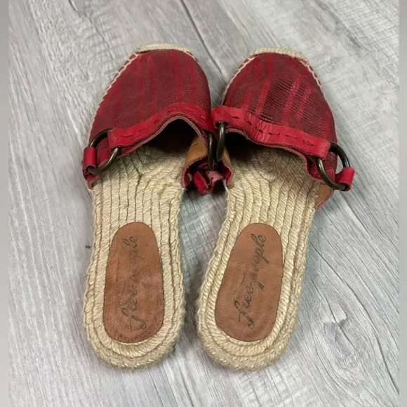 Free People Red Cabo Espadrilles Size 37