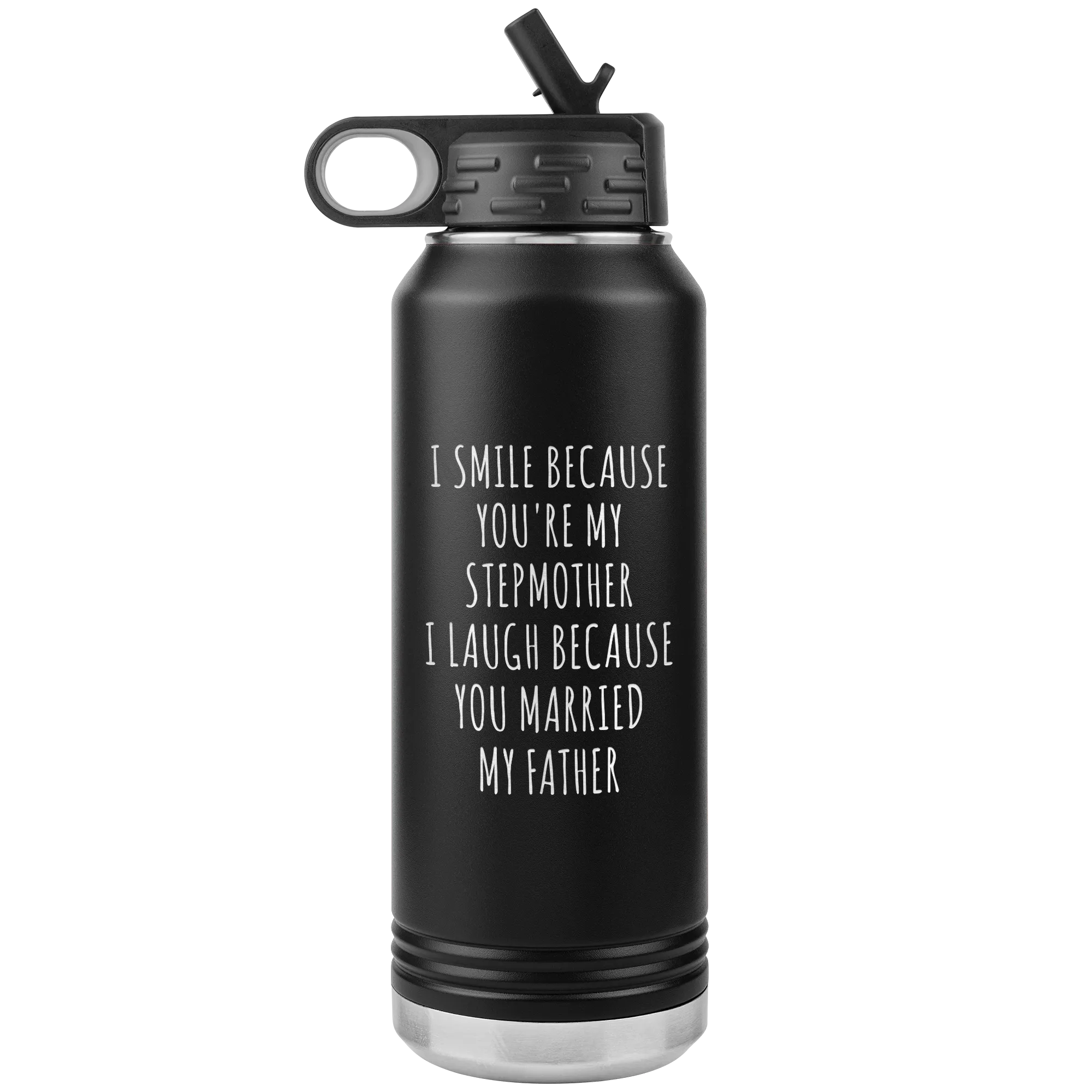 Funny Stepmom Mother's Day Gift Step Mom Water Bottle Insulated Tumbler 32oz BPA Free