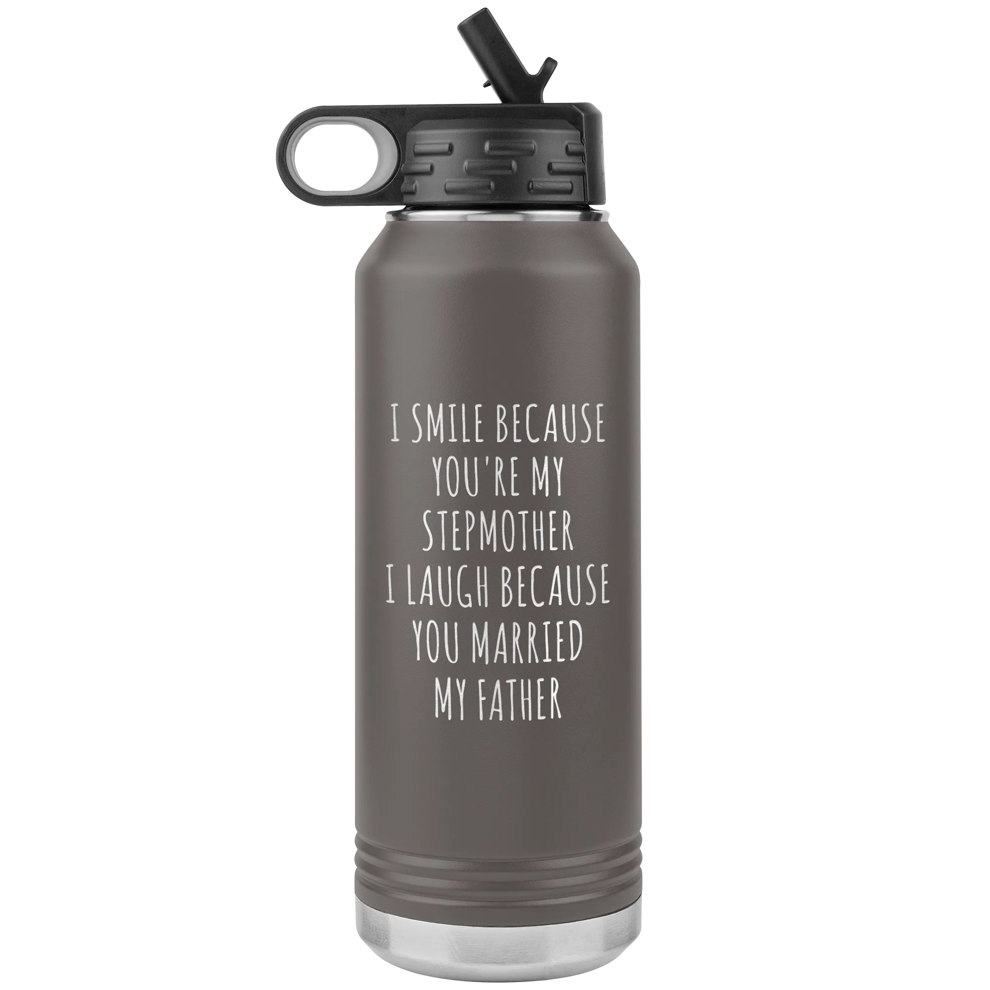 Funny Stepmom Mother's Day Gift Step Mom Water Bottle Insulated Tumbler 32oz BPA Free