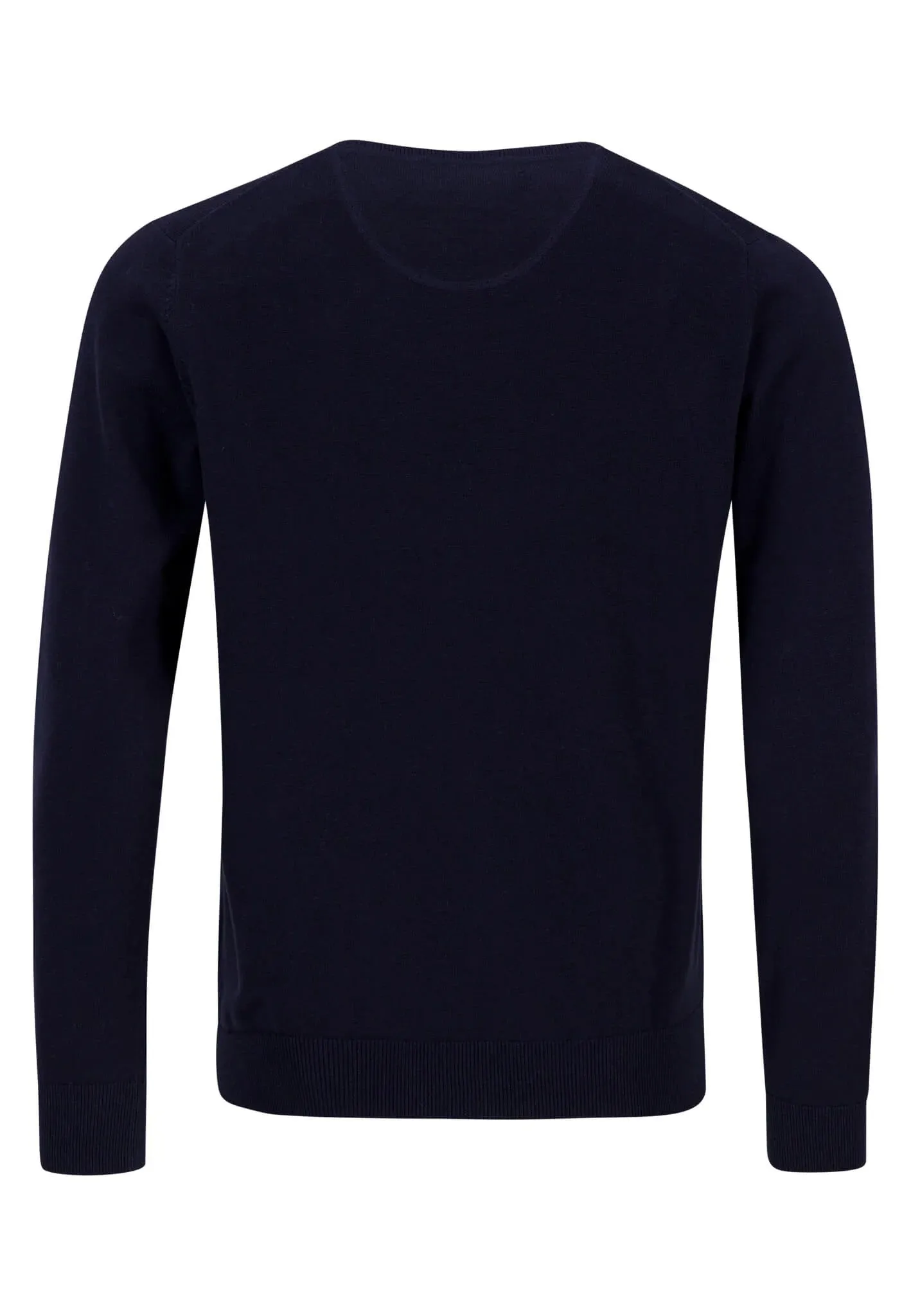 FYNCH HATTON Crew Neck Sweater - Men's Fine Knit – Navy