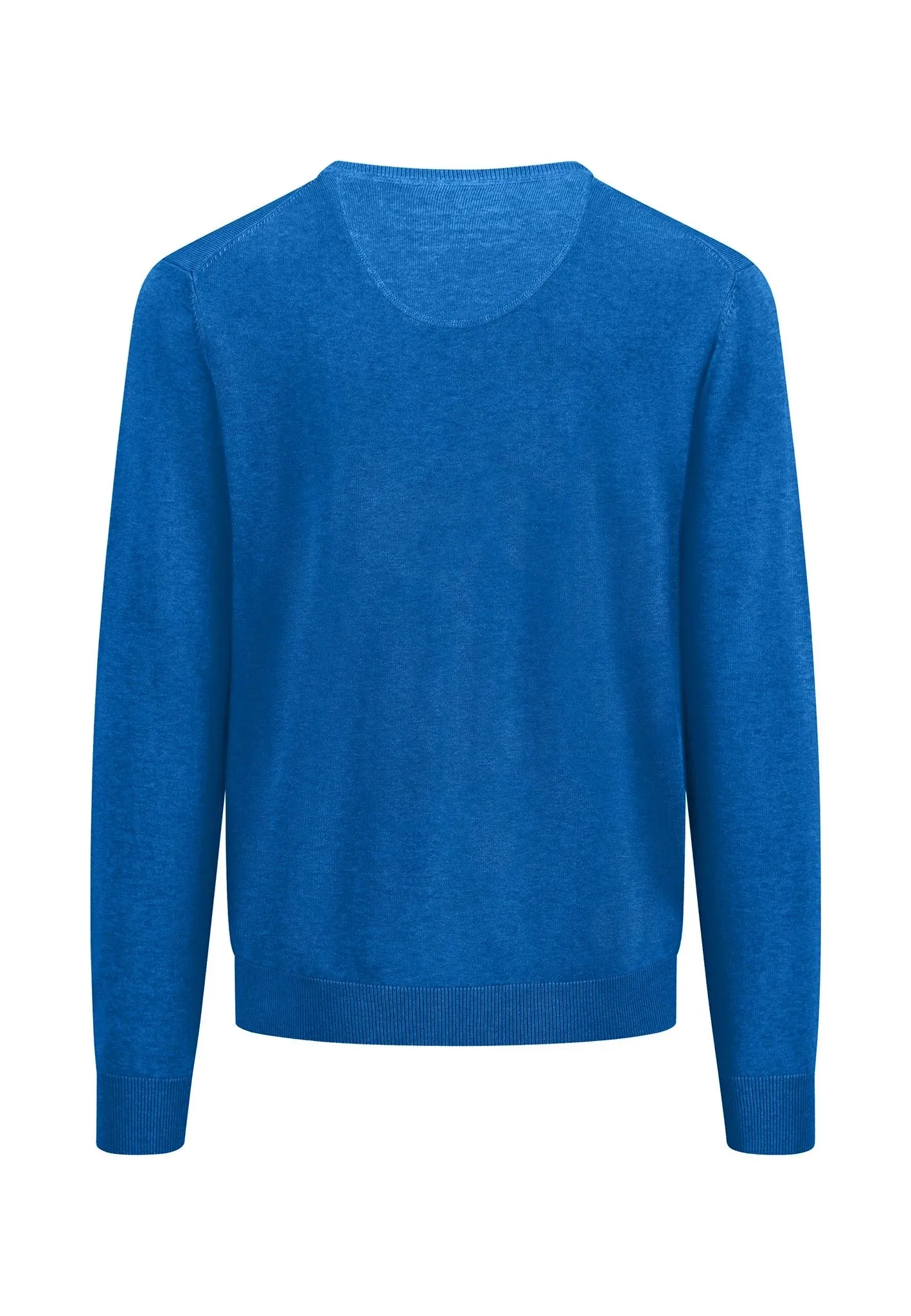 FYNCH HATTON V-Neck Sweater - Men's Fine Knit – Strong Blue